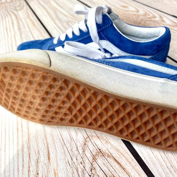 Vans Old Skool -Blue Suede - Kids Size 4 - Picture 5 of 6